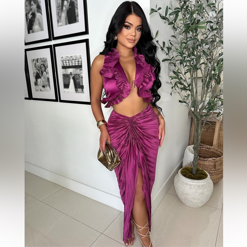 Obsession Skirt Set - Magenta